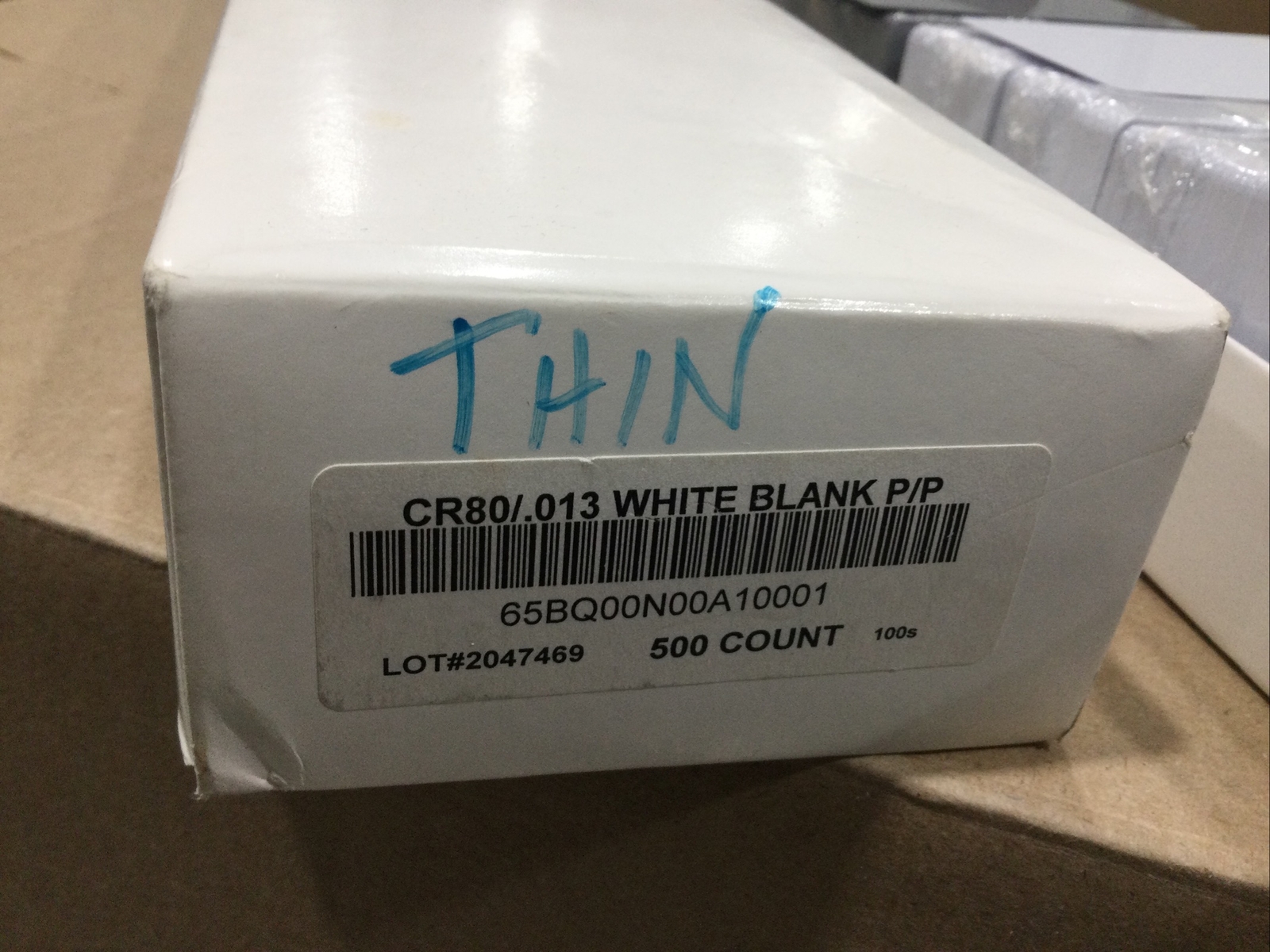 1 Box 500 ct mixed Blank Silver 0.03 mil and blank white 0.013 mil