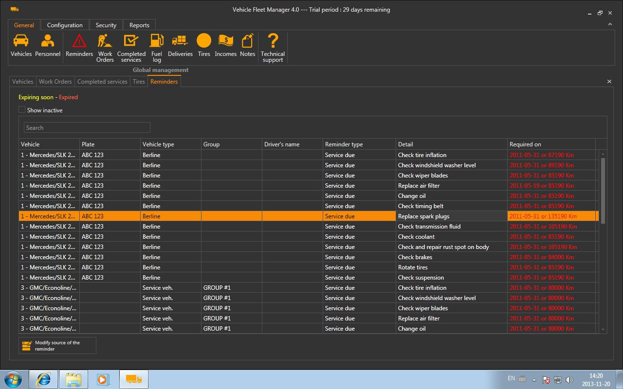 FLEET MANAGEMENT SOFTWARE VEHICLE CAR EQUIPMENT MAINTENANCE