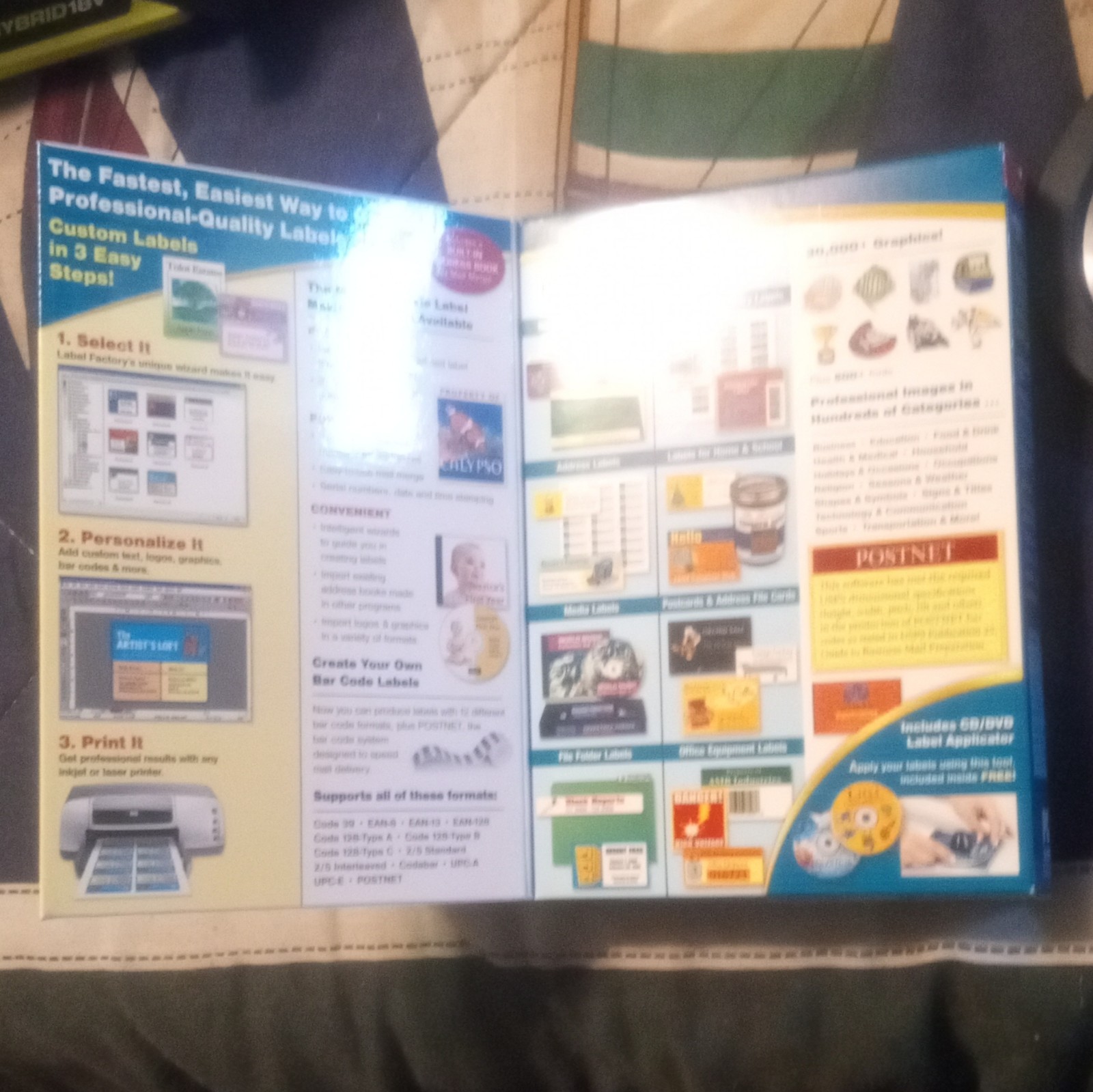 Art Explosion Label Factory Deluxe 3.0 PC CD-ROM Office Software