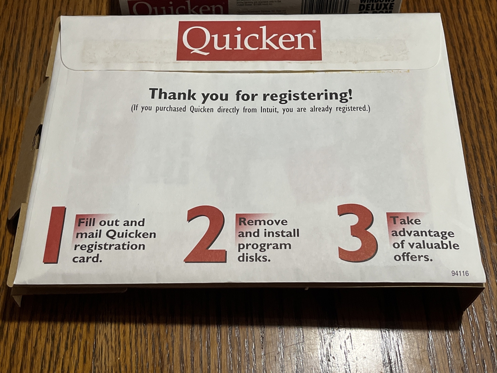 NEW Vintage Quicken Deluxe for Window 95 cd-rom Intuit 1994 Excellent Condition