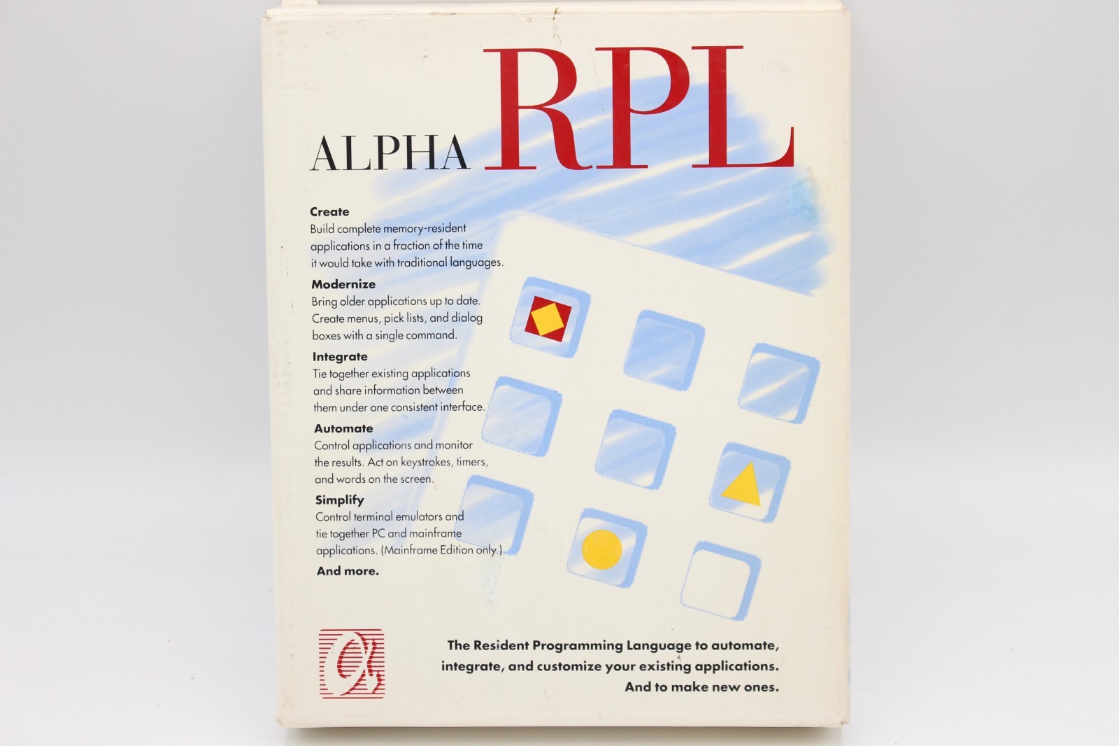 Alpha RPL Resident Programming Language Software IBM PC DOS Rare RETAIL BOX