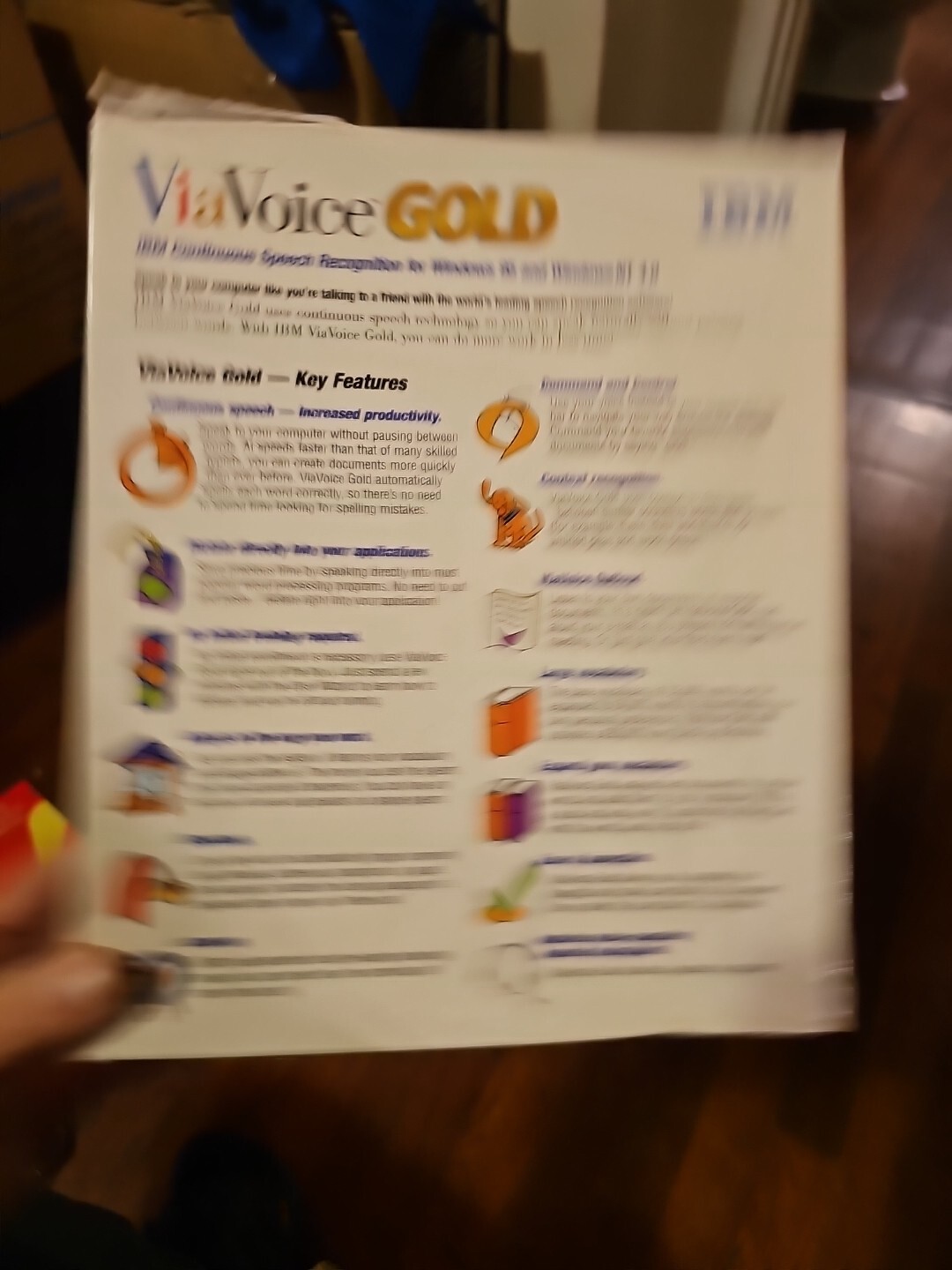 IBM ViaVoice Gold for Windows 95 Nt Release Voice Recognition Software