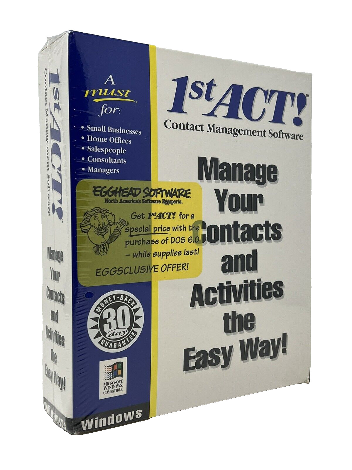 1st ACT! Contact Management Software for Windows 1992 Vintage New Sealed