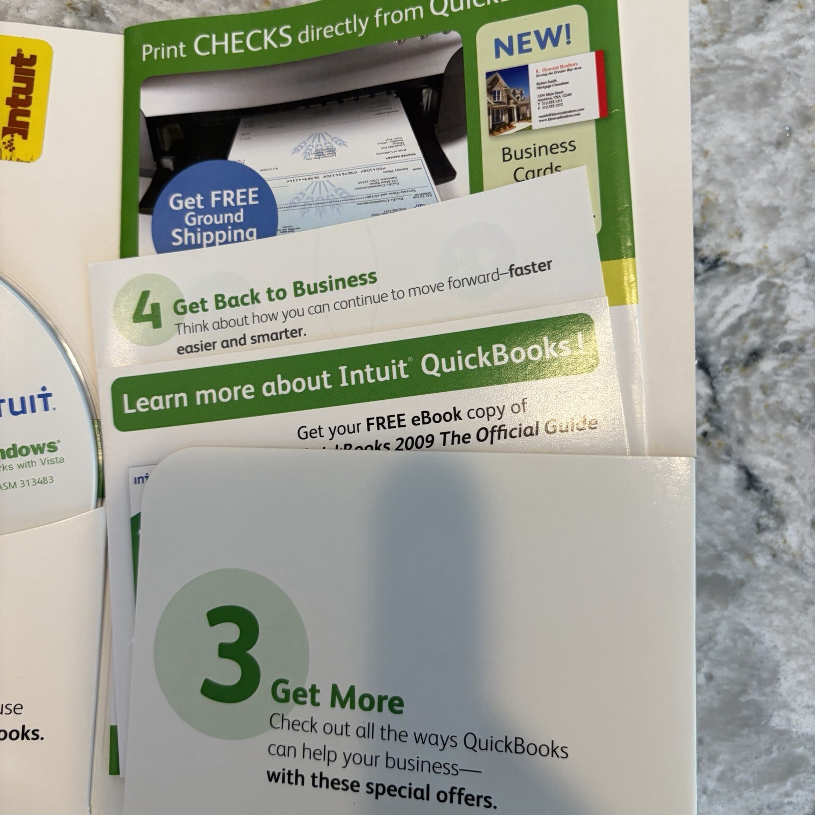Intuit QuickBooks Pro 2009 Accounting Software Windows Complete W/ Manuals & Key