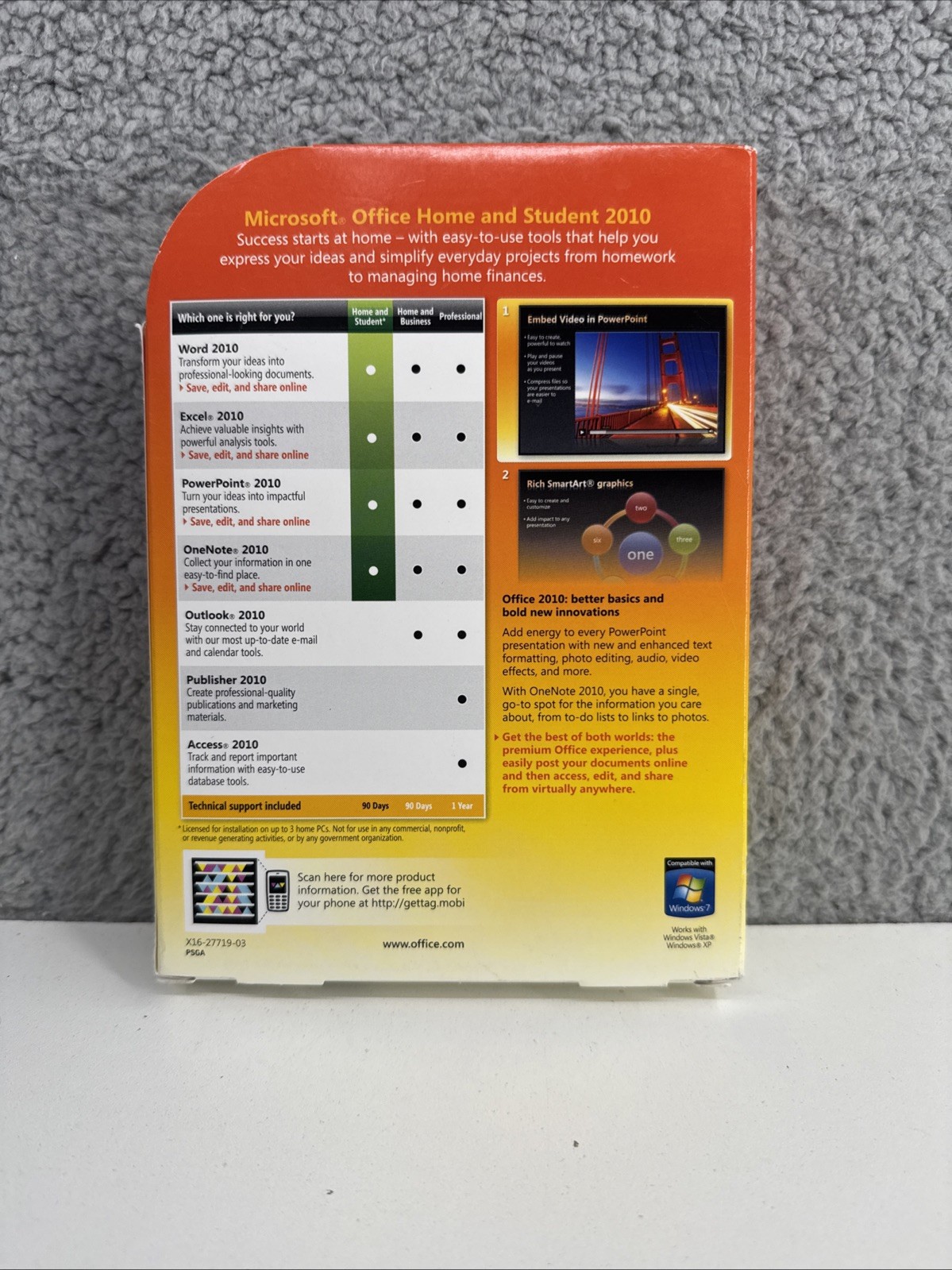 Microsoft Office 2010 Home and Student With Product Key & Original Packaging