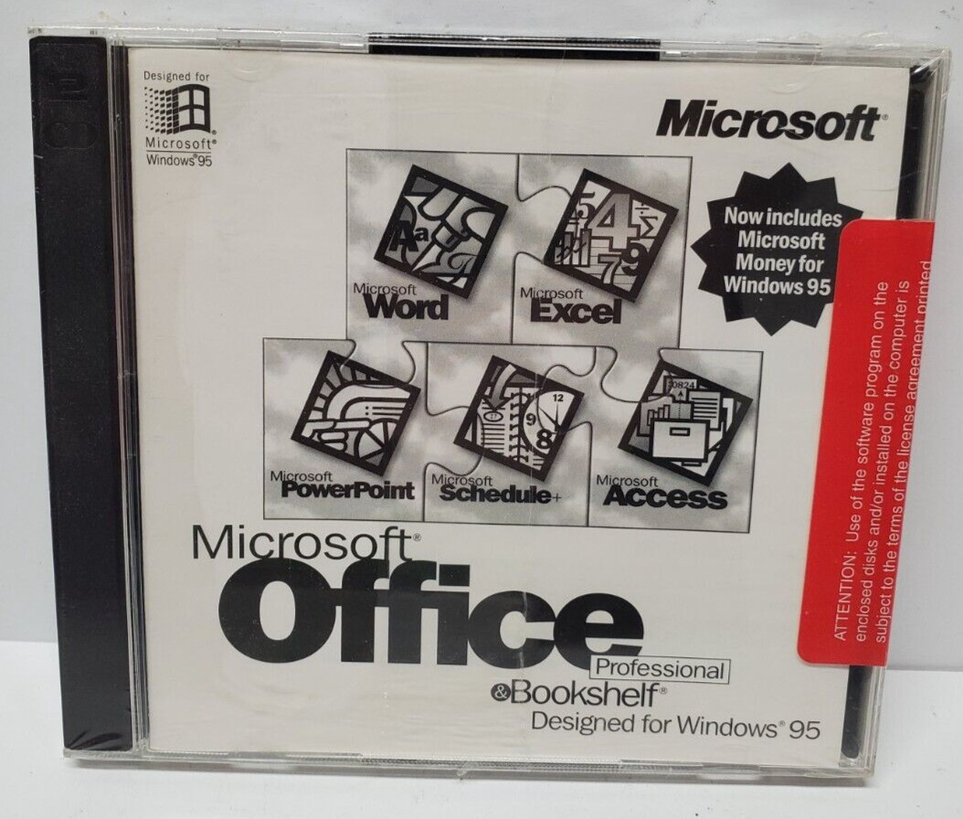 Microsoft Office Professional & Bookshelf Designed for Windows 95 With CD Key