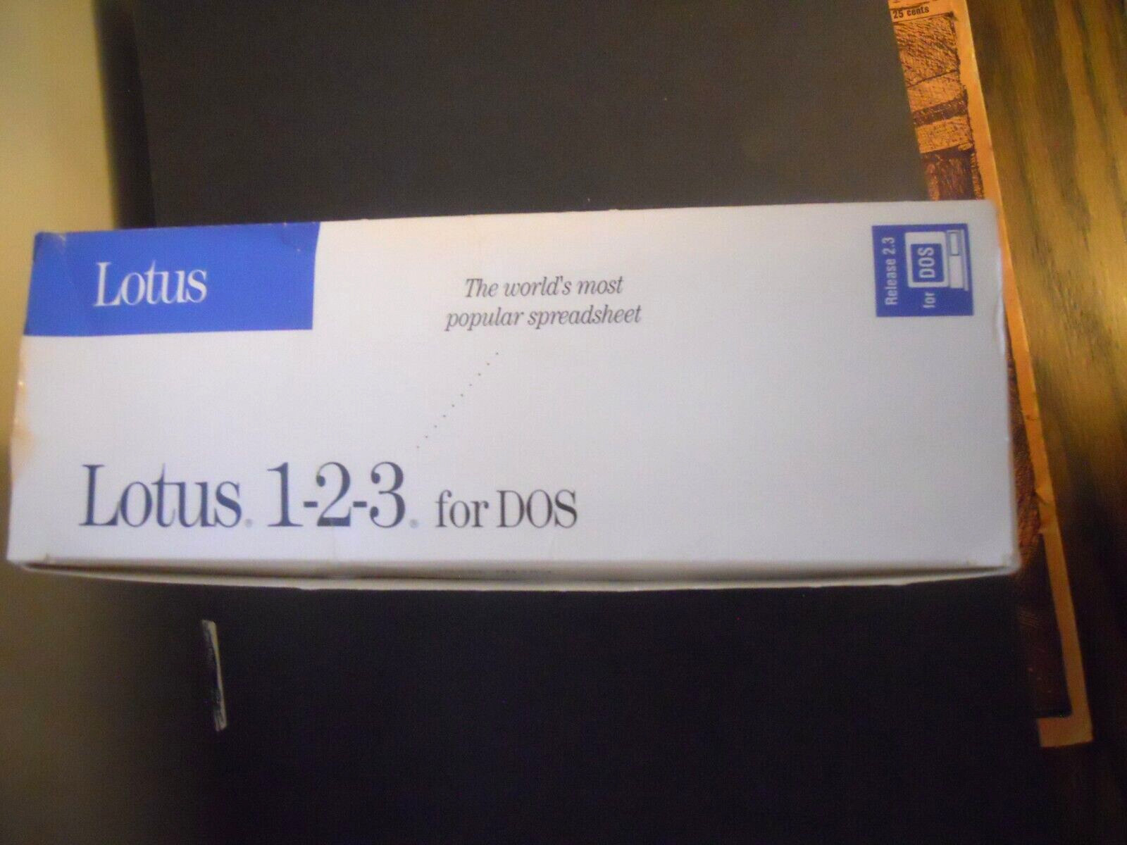 Lotus 1-2-3 for DOS 2.3 Upgrade 3.5″ diskettes, manuals