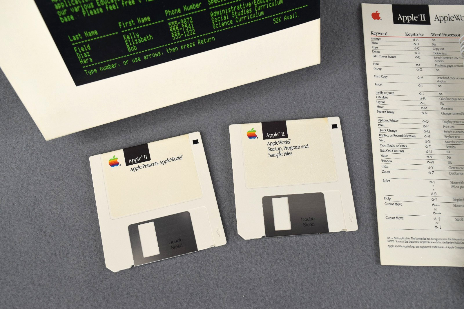 Vintage Apple II AppleWorks A2D4501/A Office Suite Software 1987 UNTESTED