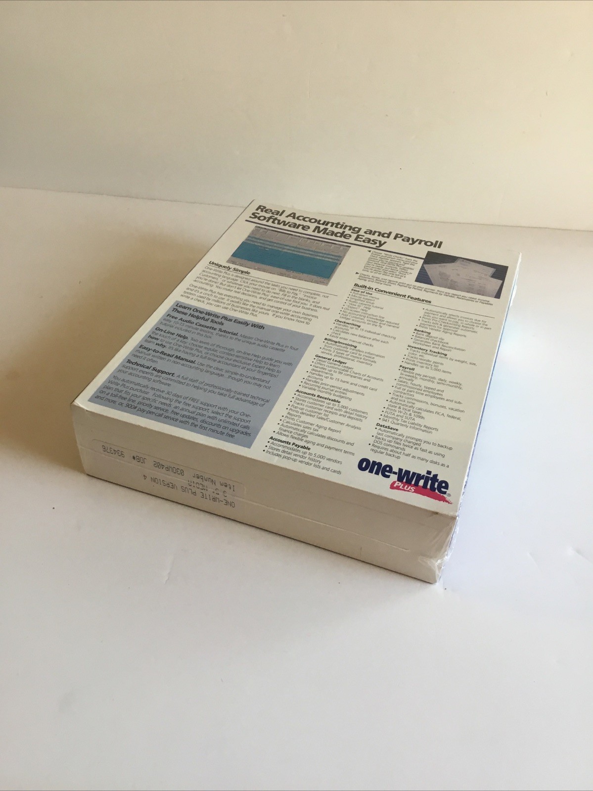 New Sealed One Write Plus Accounting Payroll – Software