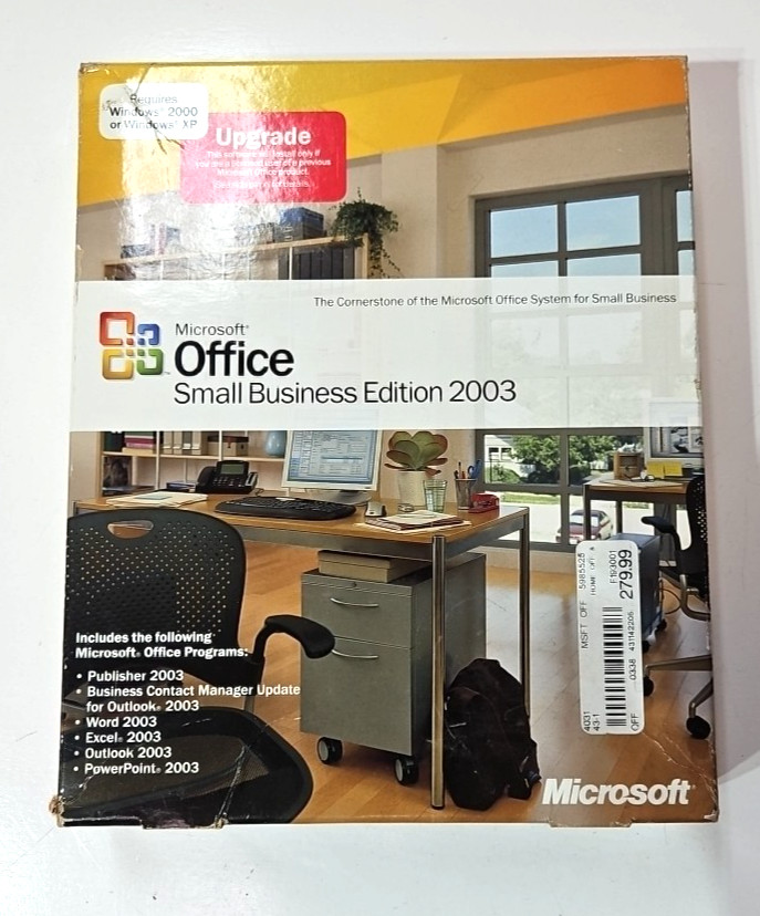 Genuine Microsoft MS Office Small Business Edition 2003 Upgrade with Product Key