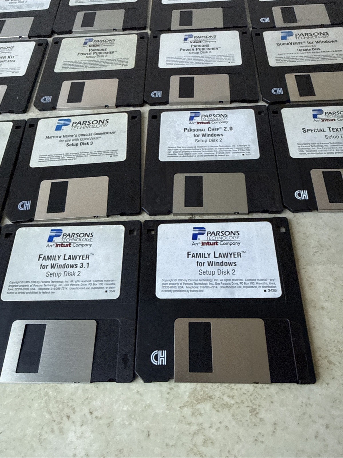Parsons Technology Software Windows 3.5″ Floppy Medical History Legal Images