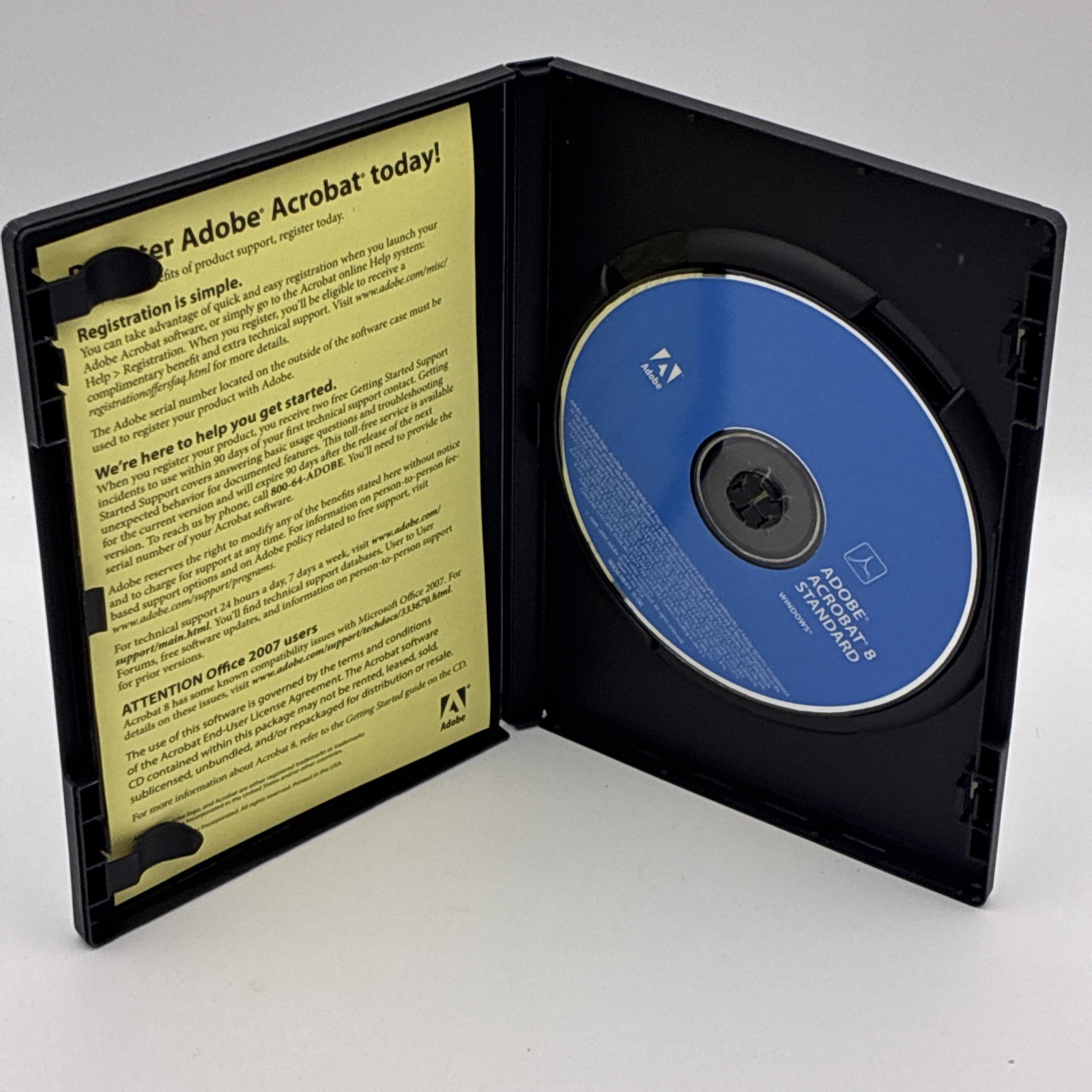 Adobe Acrobat 8 Standard for Windows Disc and Serial Number