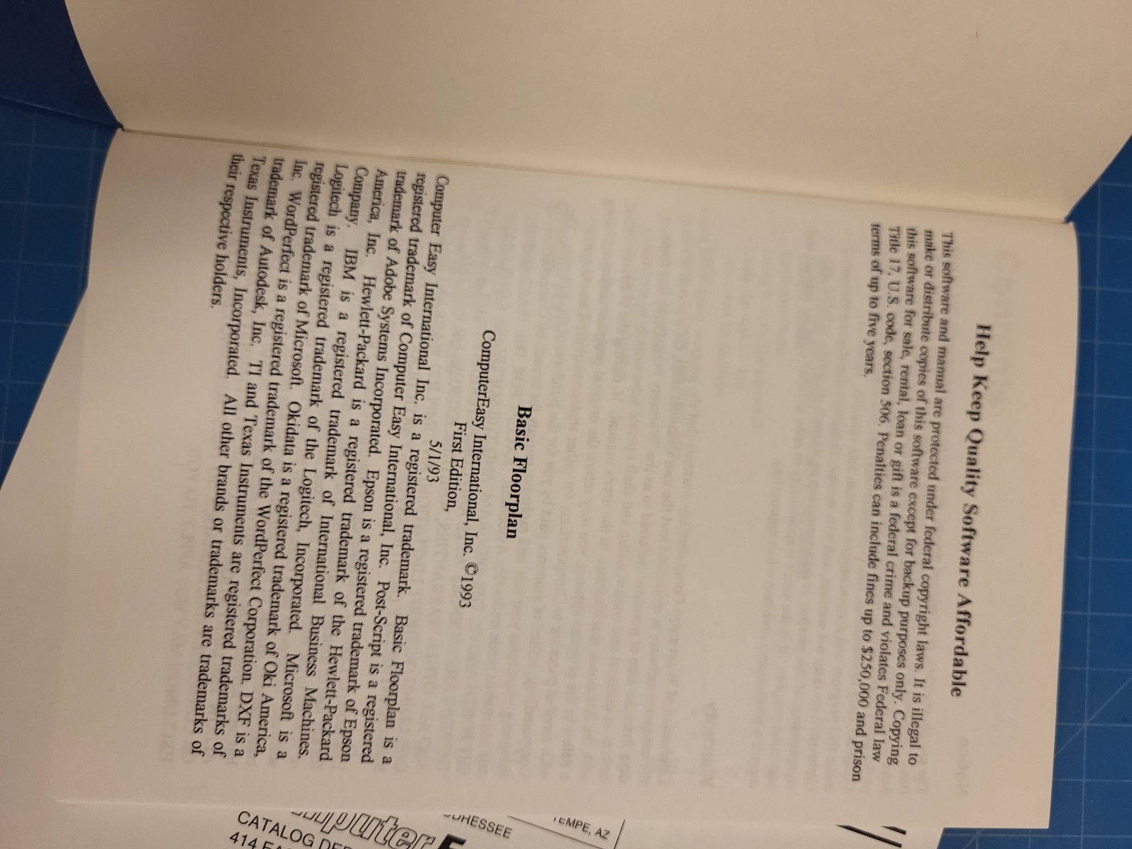 Vintage 1993 Basic Floorplan Architectural Drawing Program IBM PC DOS 3.5″ Disk