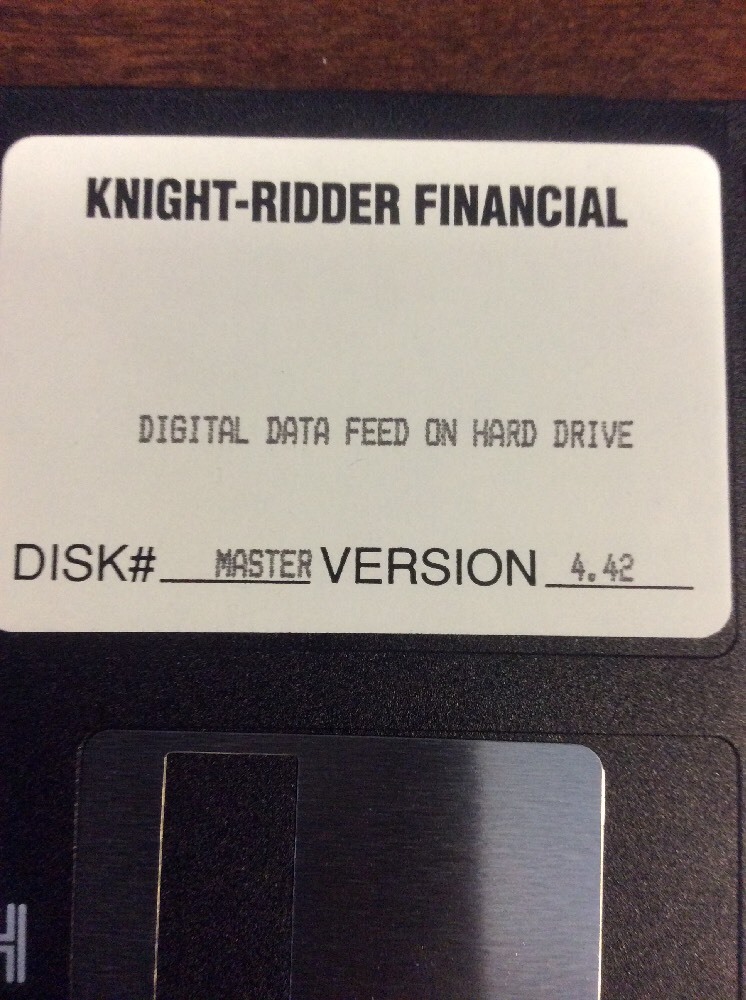 Knight-Ridder Financial Version 4.42 On 3.5″ Floppy Disk