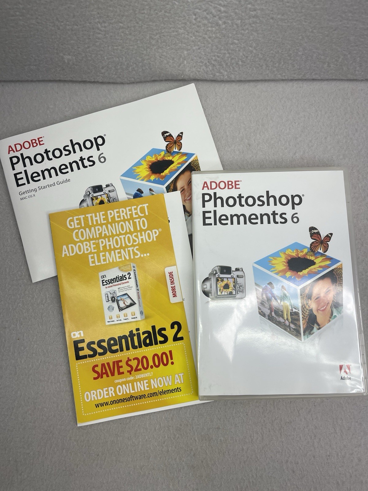 Adobe Photoshop Elements 6 PC Software CD 2007 w Serial Key Case Not Tested