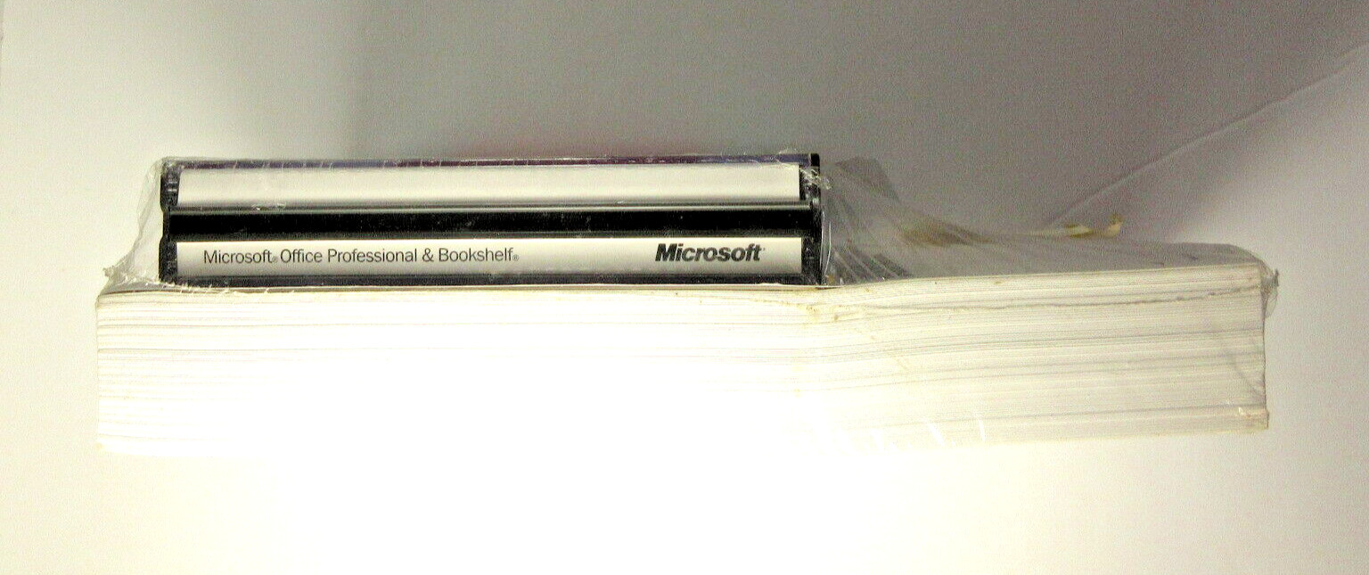 1995 Microsoft Office Pro CD Sealed with Key Certificate & Bookshelf Manual NOS