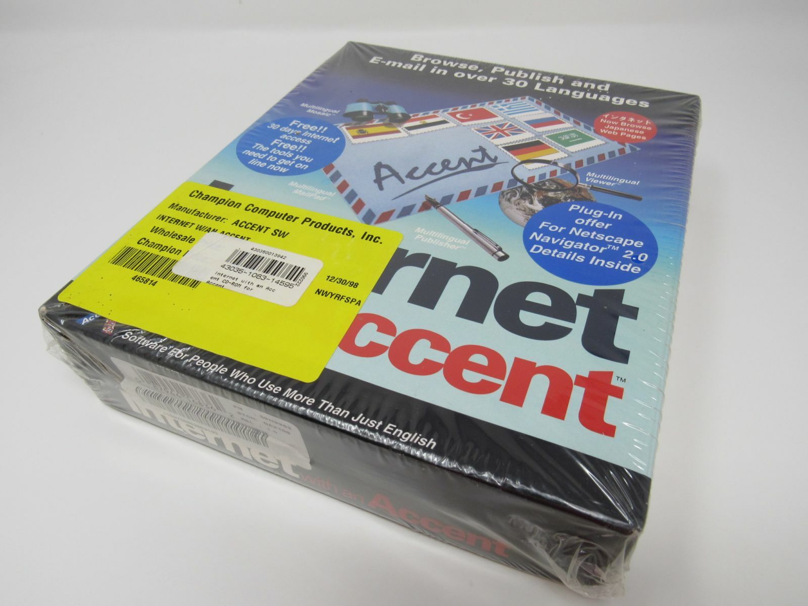 Champion Computer Products Inc Internet With An Accent 59H9962 Vintage