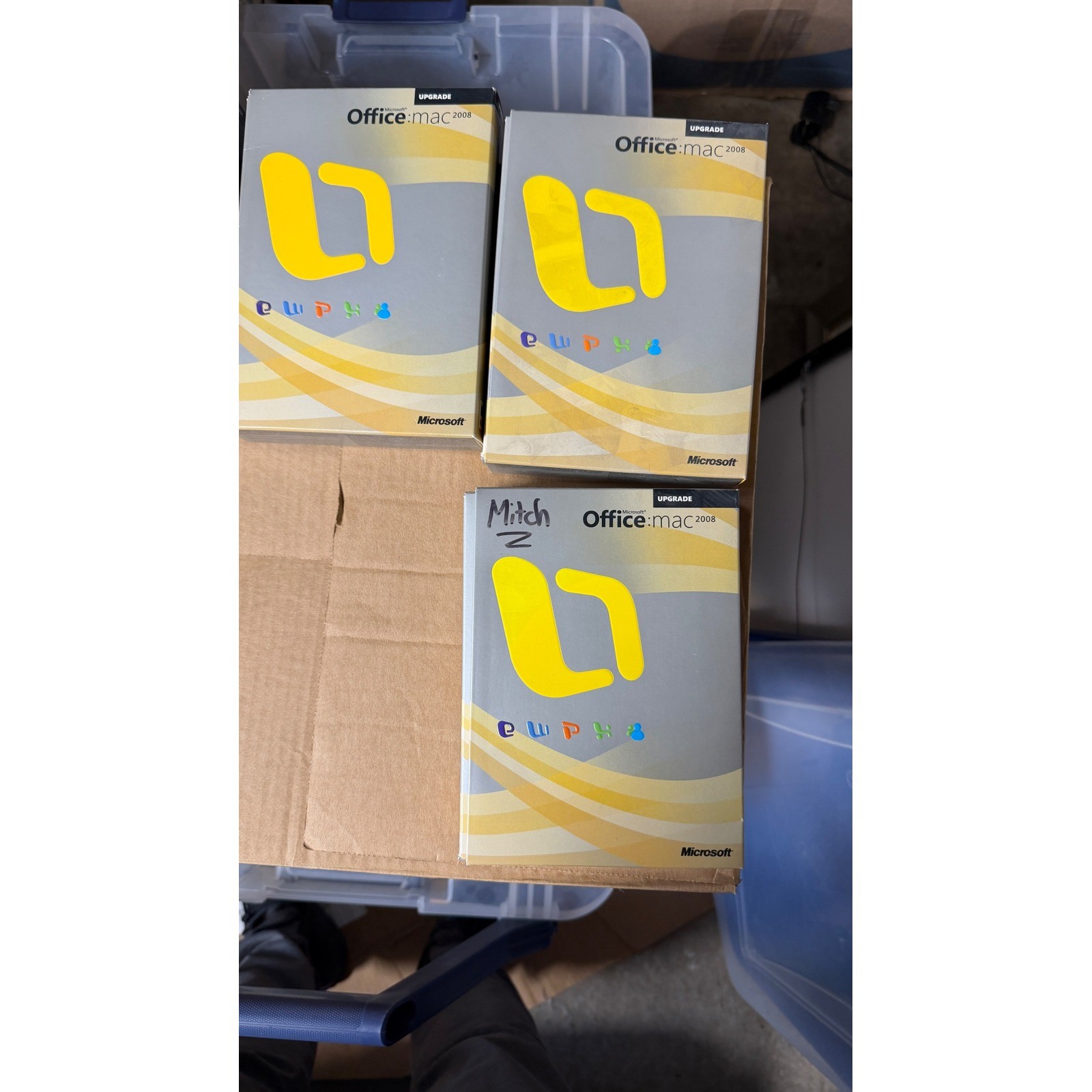 Lot of 5 Microsoft Office Mac 2008 Upgrade Software Boxeswith Discs X13-85391-02