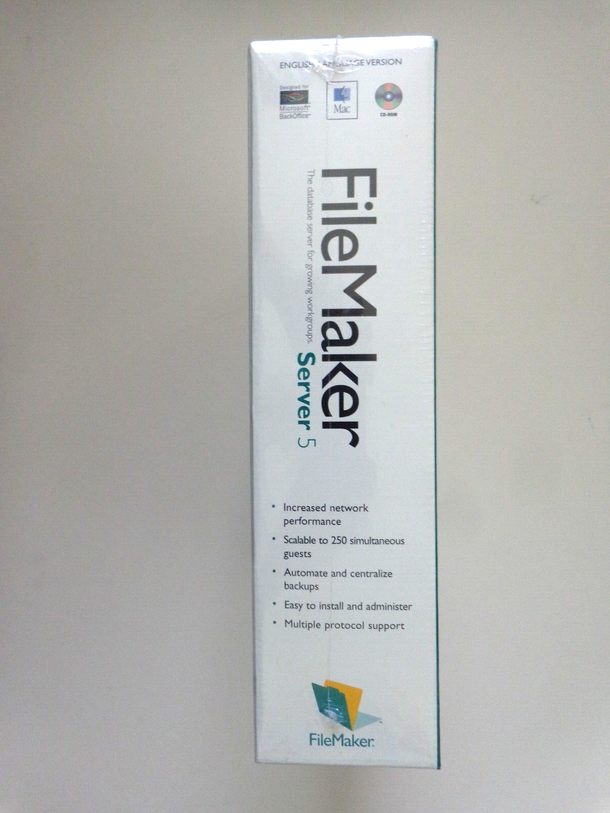 FileMaker Server 5.0 Upgrade (Factory Sealed Retail Box)