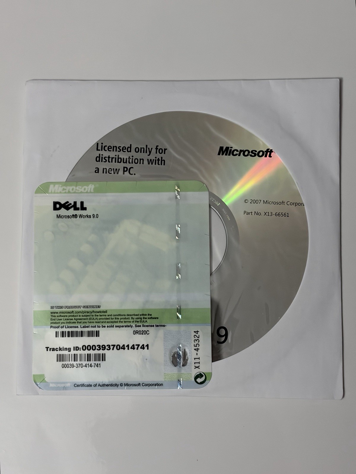 Microsoft WORKS 9 Software CD-ROM New PC Distribution Version X13-66561 (2007)