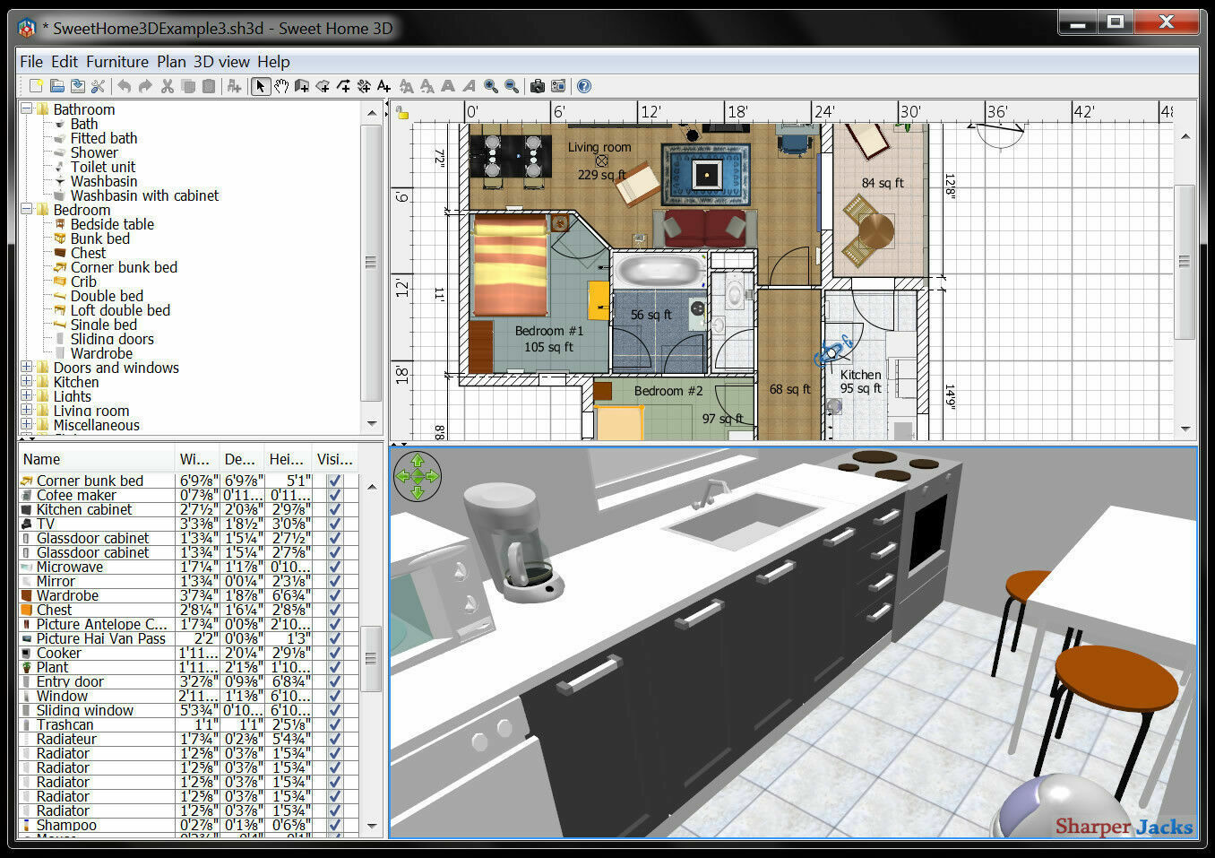 NEW & Fast Ship! Sweet Home 3D Interior Design Decorator Modeling – PC Disc