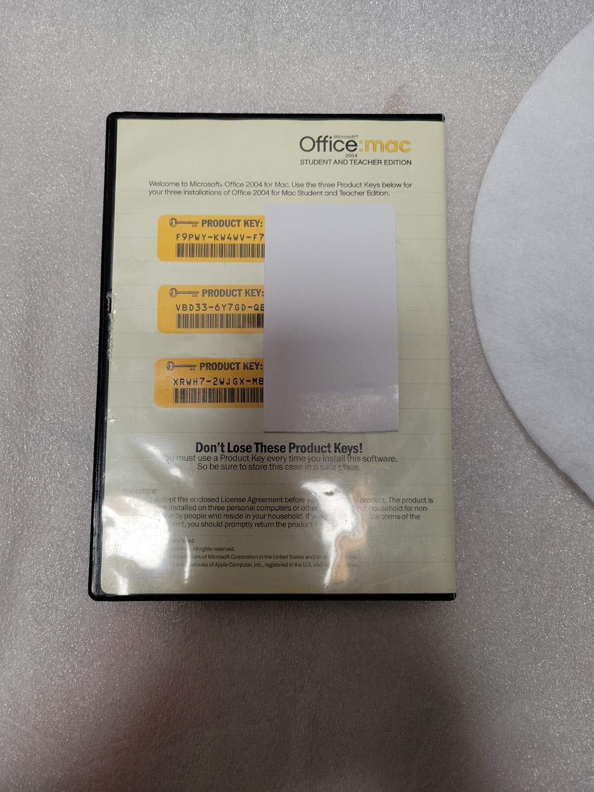 Microsoft Office Mac 2004 Student And Teacher Edition New 3 installs