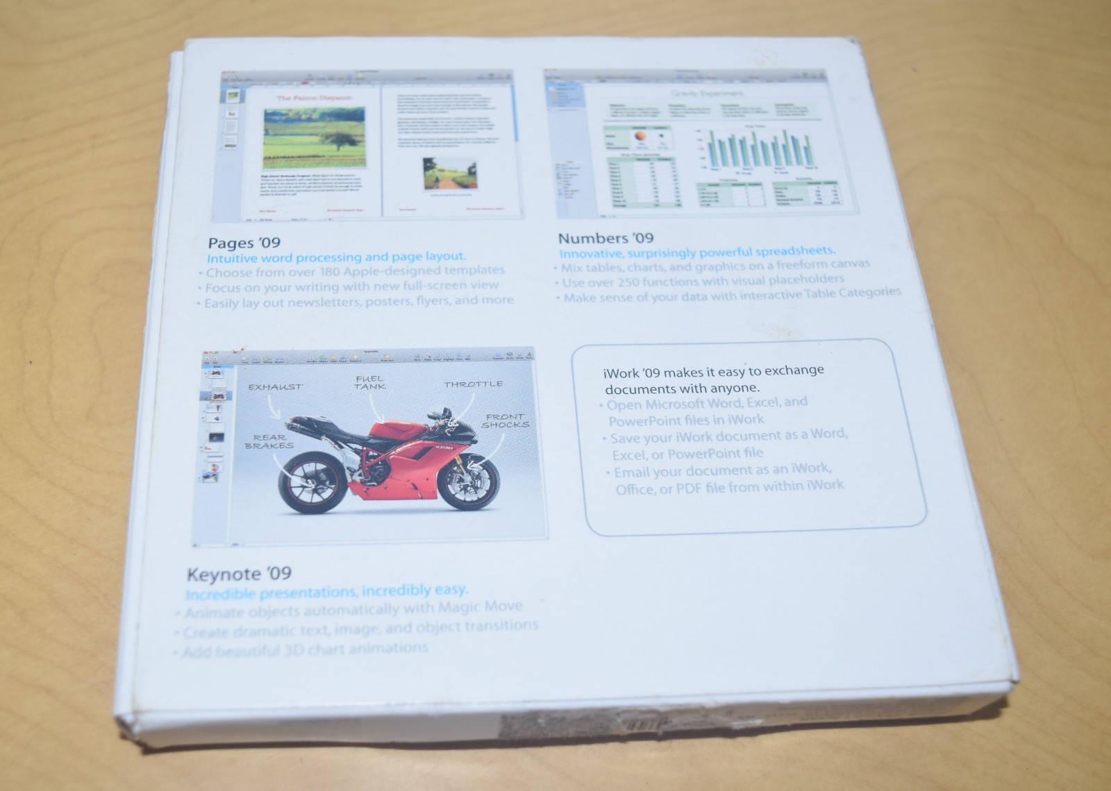Apple iWork ’09 Retail Version 9.0.1 Full Version for Mac MB942Z/A 2269L6388A