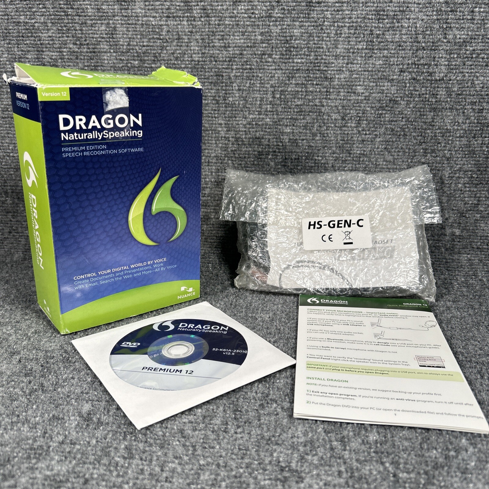 Nuance Dragon NaturallySpeaking Version 12 Premium (Retail) for Windows Open Box