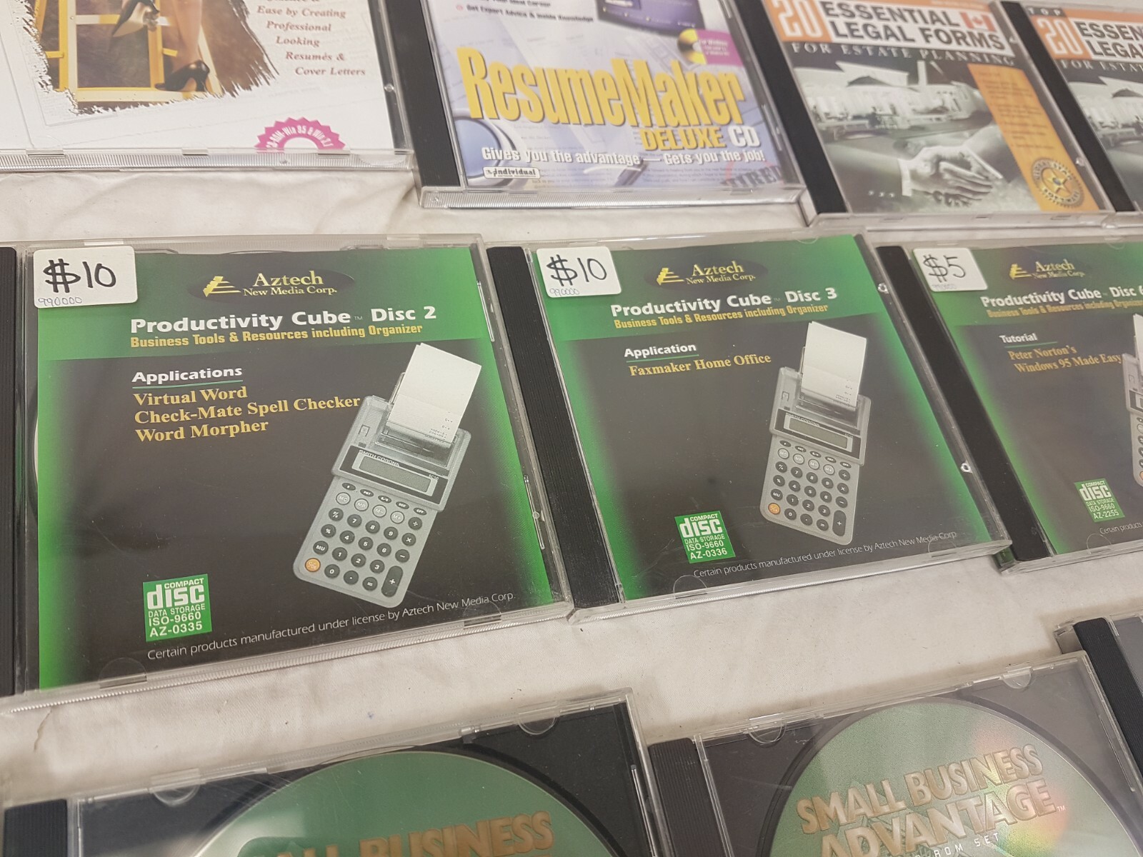 LOT OF 17 Aztech Productivity Cube & MORE Business Resources PC 90s vintage