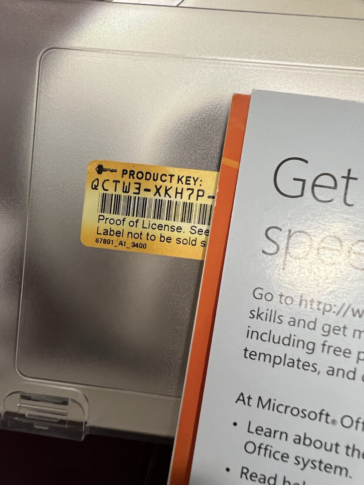 Microsoft MS Office 2007 Standard Genuine Disc With Product Key w/ Case
