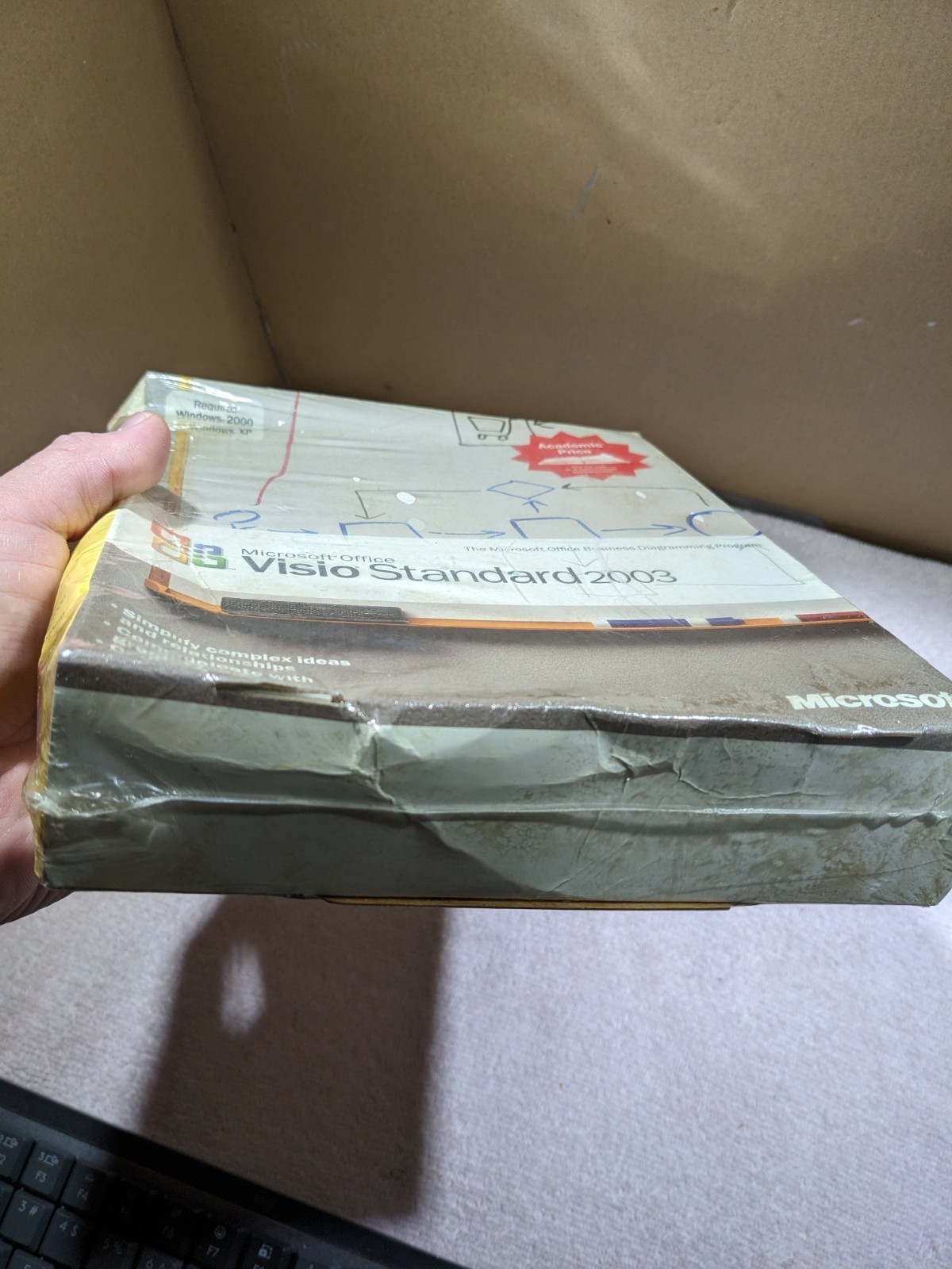 NEW – Microsoft Office Visio Standard 2003 Retail Box – Bent Box