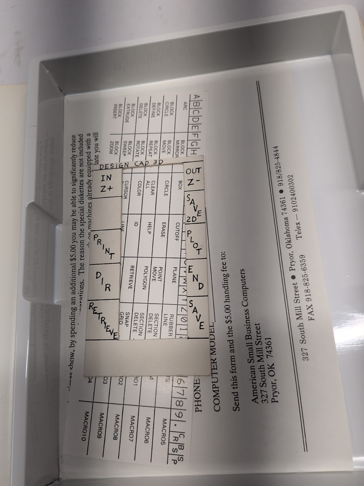 Design CAD 3-D system software floppy disk IBM