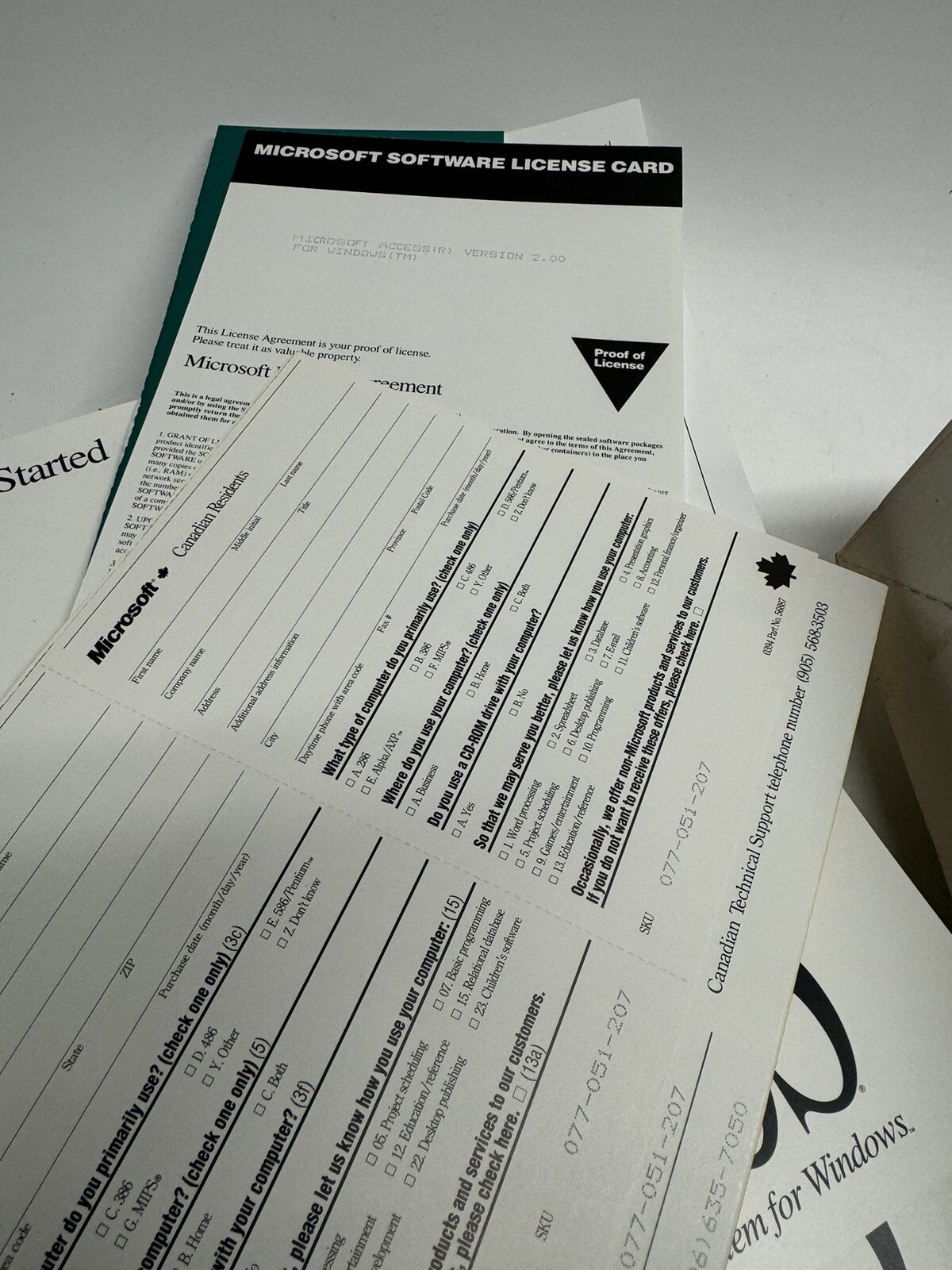 VINTAGE 1994 NOS Microsoft Office Access Version 2.0 Database Management System