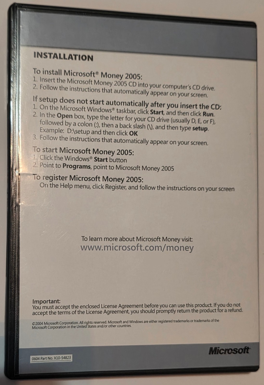Microsoft Money 2005 Deluxe for Windows