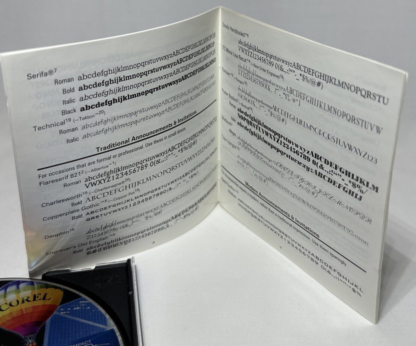 COREL Clipart/WordPerfect Suite 7 CD Windows 3.1/95/Me & Manuals – Vintage 1995
