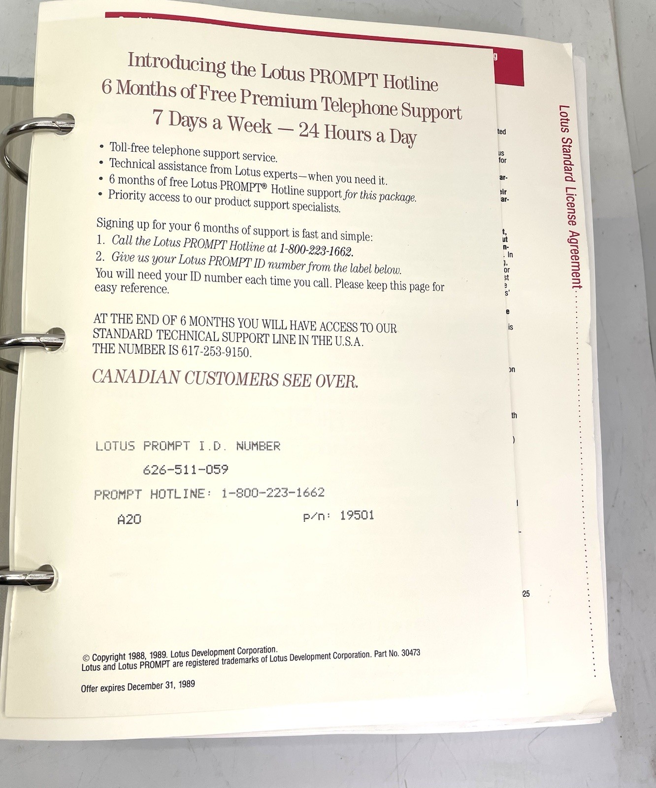 Vintage 1989 LOTUS 1-2-3 Release 3 Reference Binder Hard Slip Case Floppy Disks