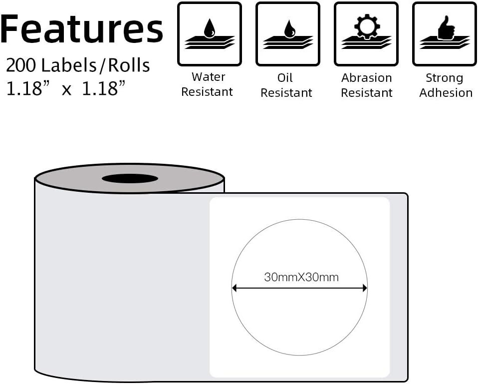 Phomemo Multi-Purpose Self-Adhesive Round Circle Label M110/M110S/M120/M200/M220