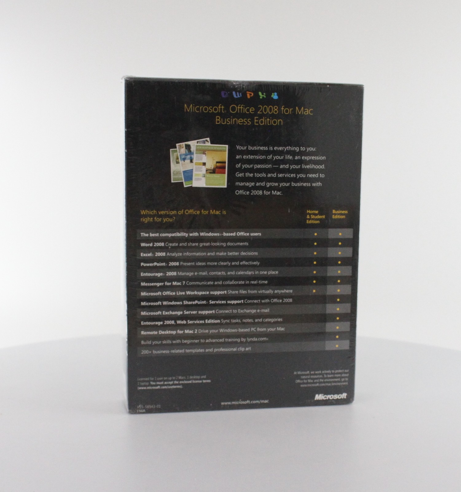 Microsoft Office for Mac 2008 Business Edition (GYD-00001)