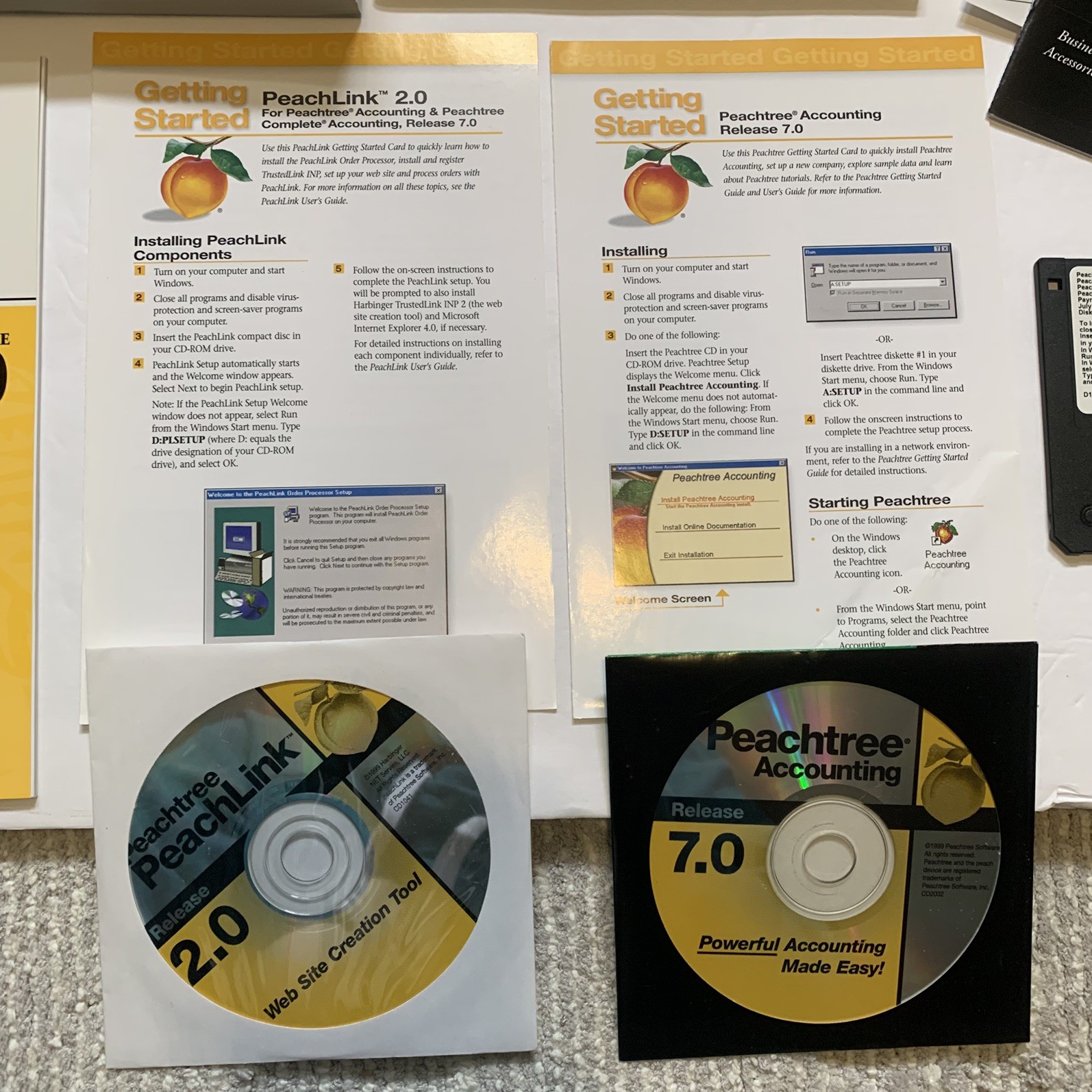 Peachtree Accounting 7.0 Complete Upgrade Set w/ Manuals + PeachLink 2.0 Sealed