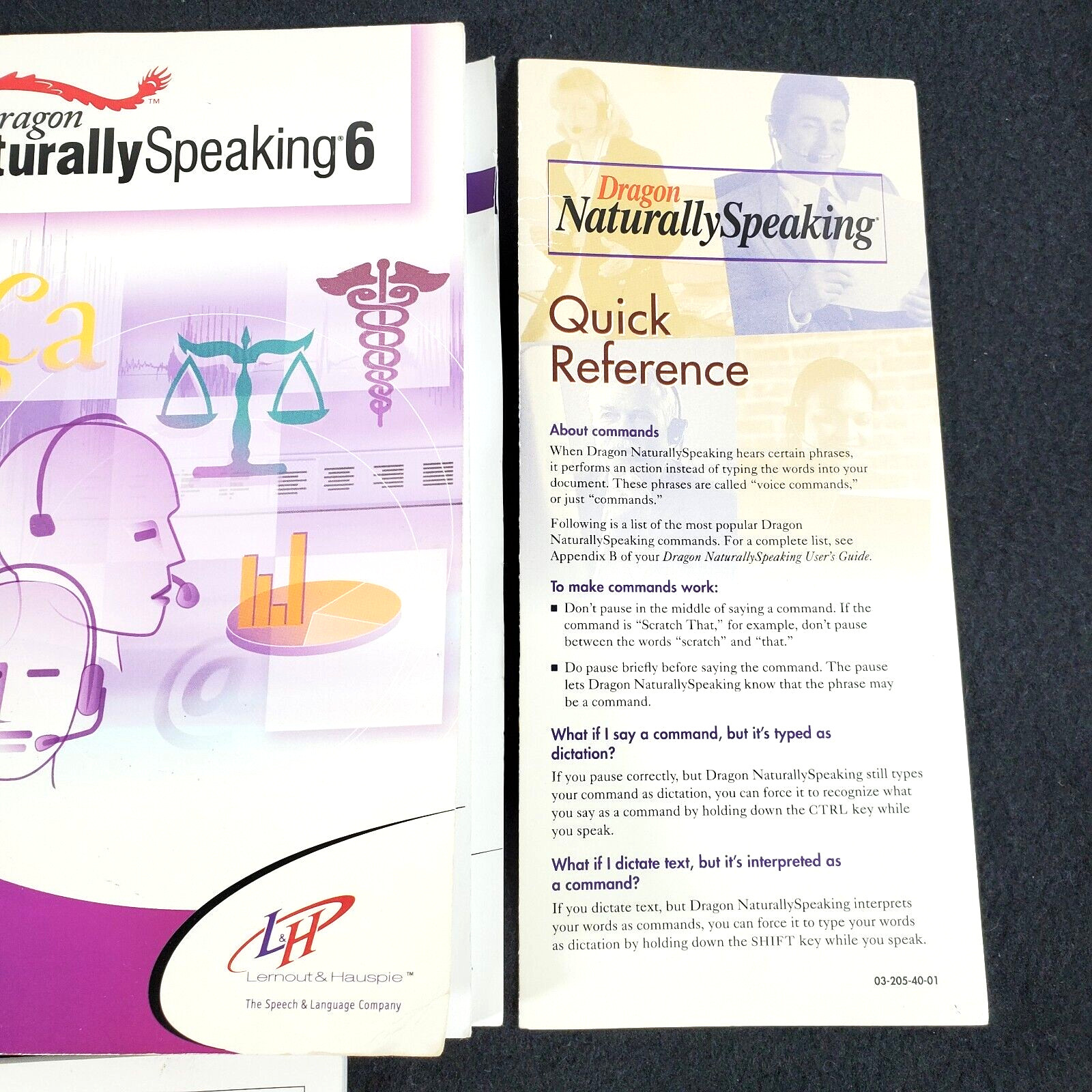 ScanSoft Dragon Naturally Speaking 6 User Guild Instruction Booklet Only