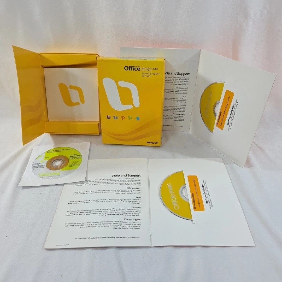 Microsoft Office 2008 Home & Student for Mac w/ 3 Product Keys