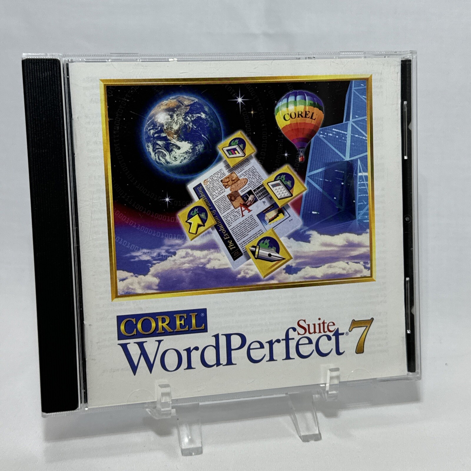 COREL Clipart/WordPerfect Suite 7 CD Windows 3.1/95/Me & Manuals – Vintage 1995