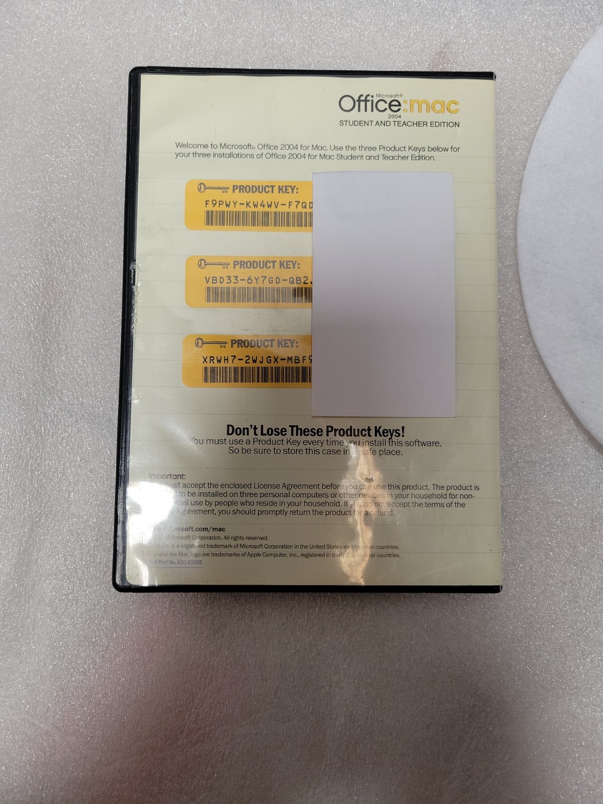 Microsoft Office Mac 2004 Student And Teacher Edition New 3 installs