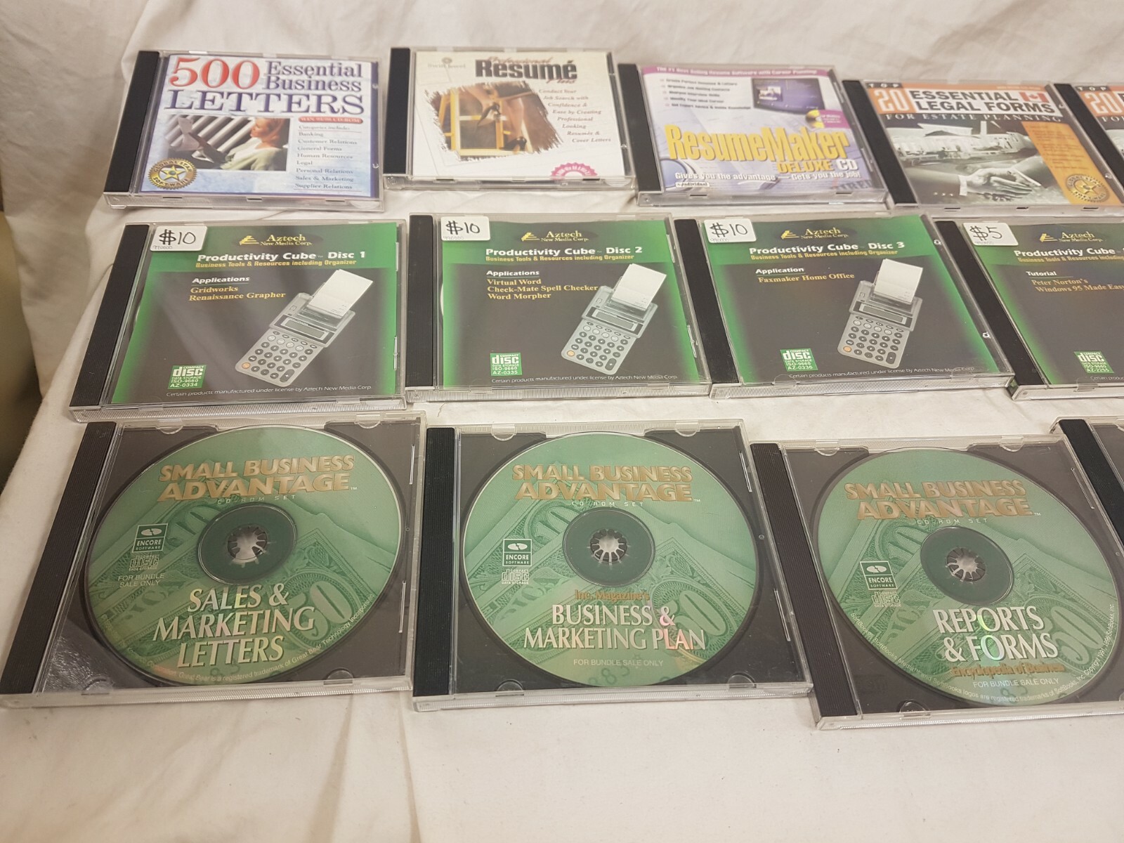 LOT OF 17 Aztech Productivity Cube & MORE Business Resources PC 90s vintage