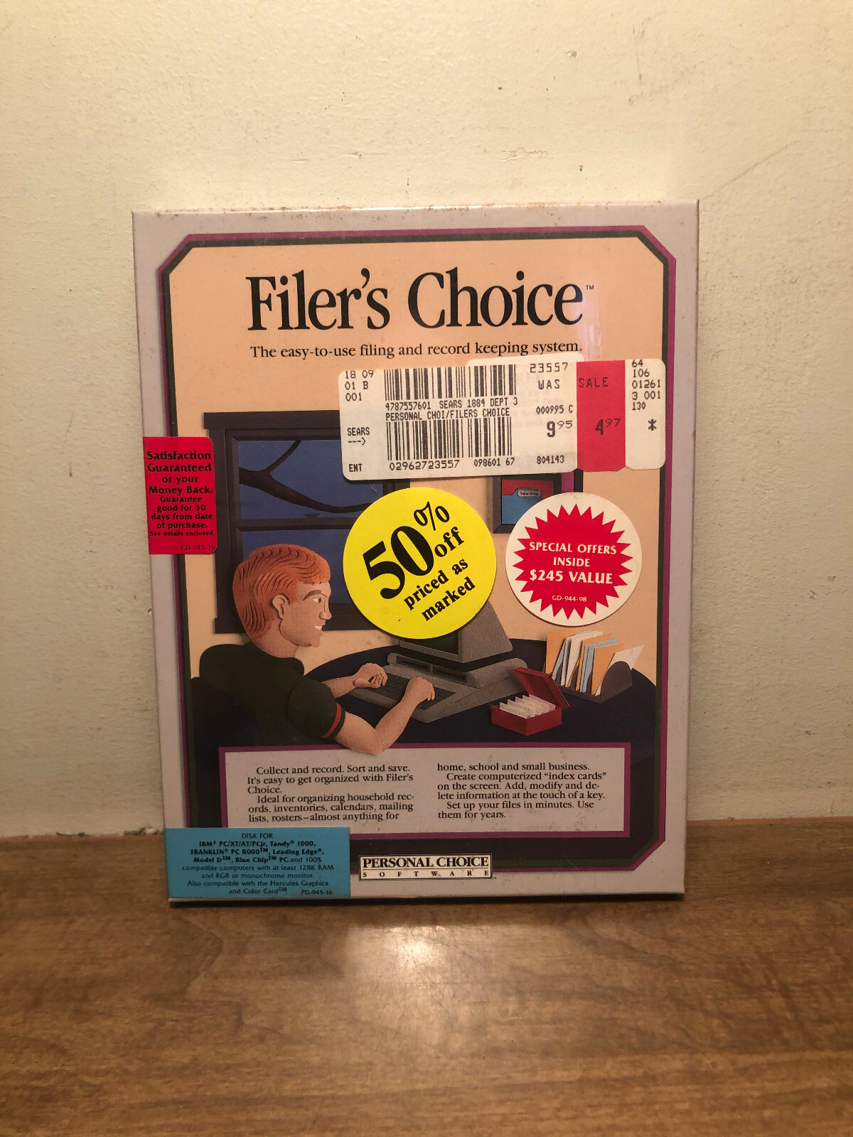 Filer’s Choice Personal Choice Software IBM PC, Tandy