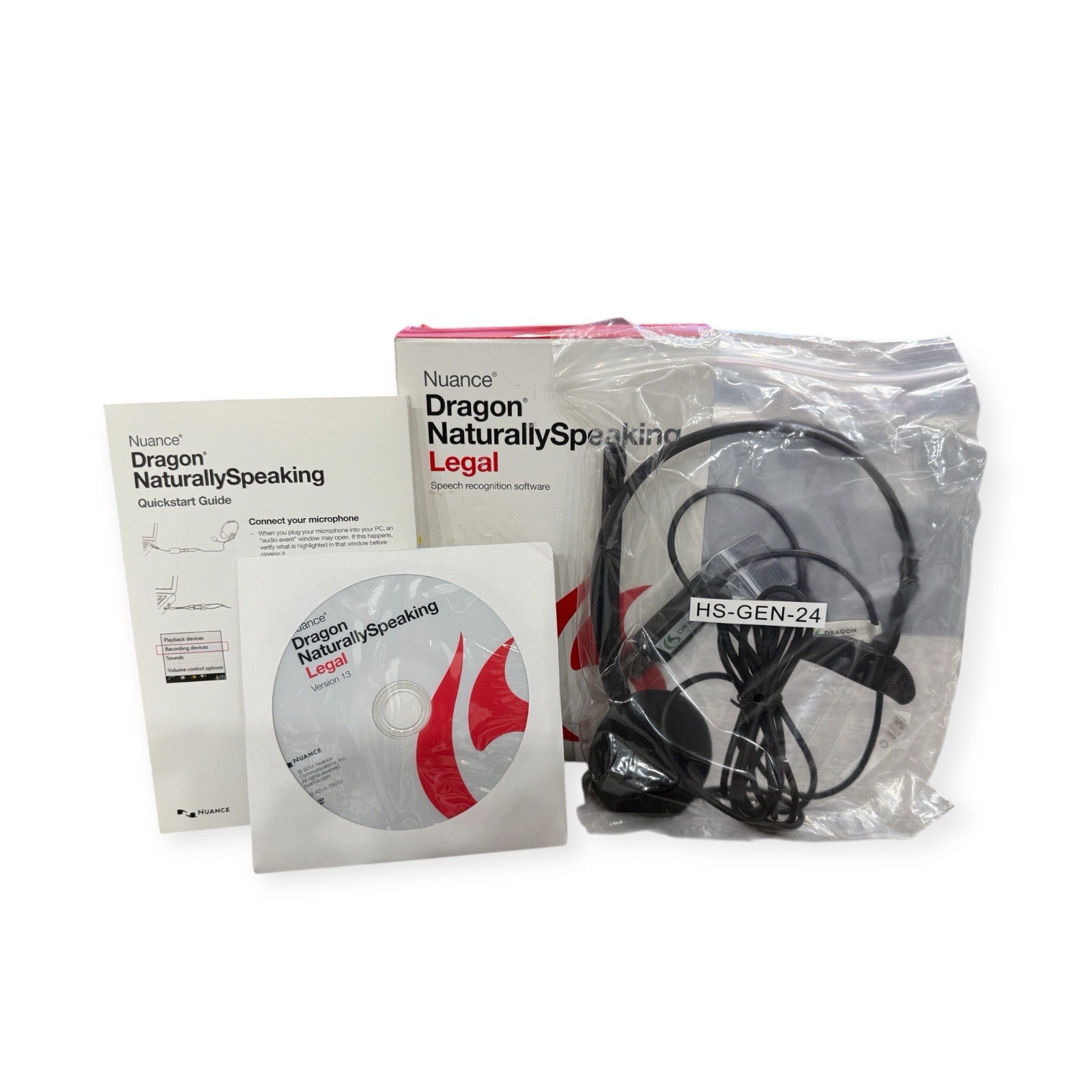 Nuance Dragon NaturallySpeaking Legal 13 DVD w/ Serial & Mic Non-Subscription