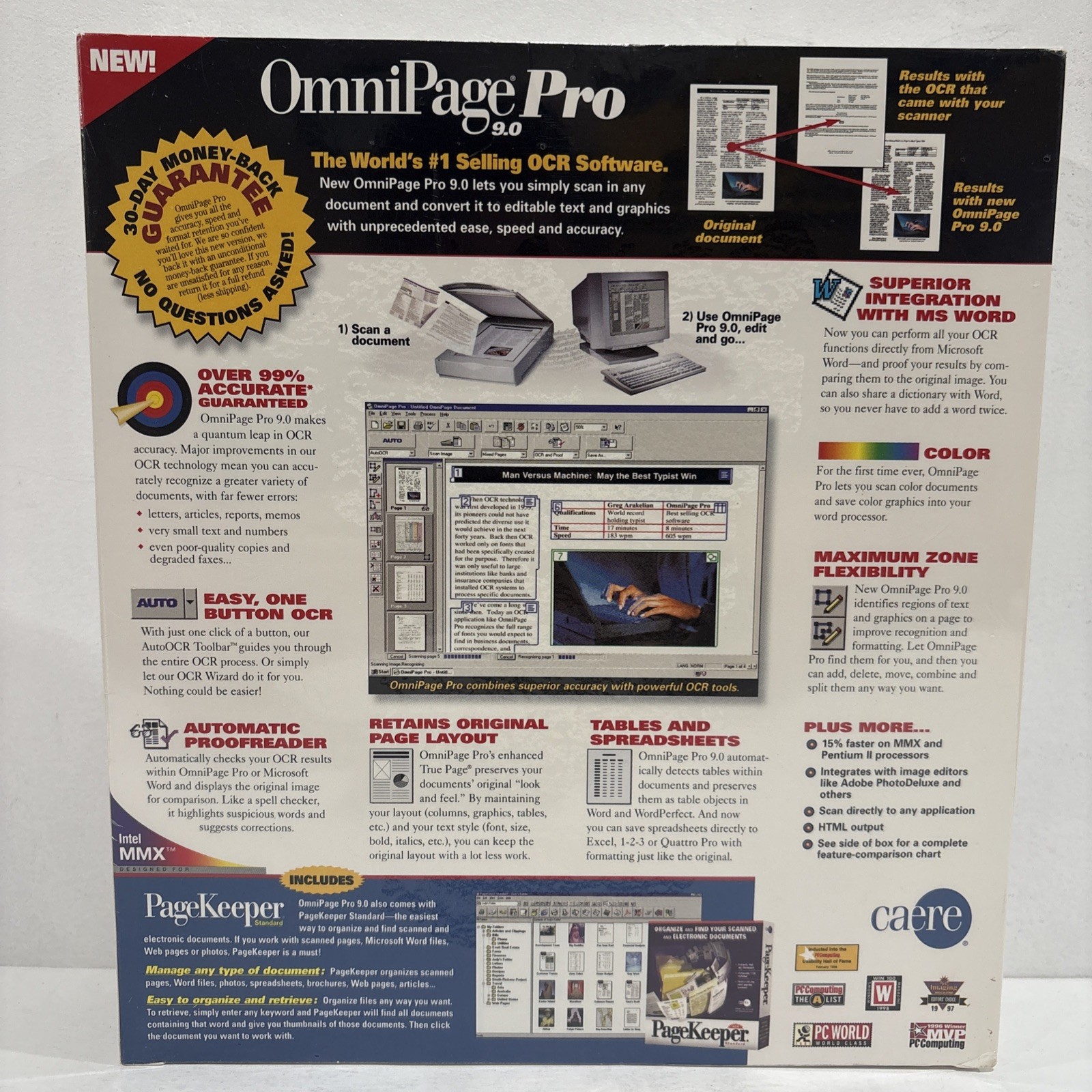 Vintage OmniPage Pro 9.0 Windows Upgrade OCR Scanner Software 95 New