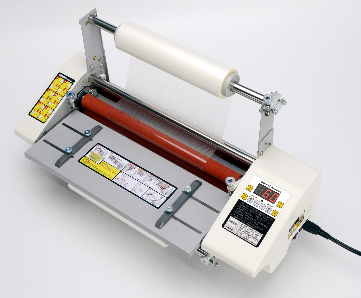 13″ (335mm) A3 Cold Hot Laminator 4 Rollers Roll Laminating Machine Speed Adjust