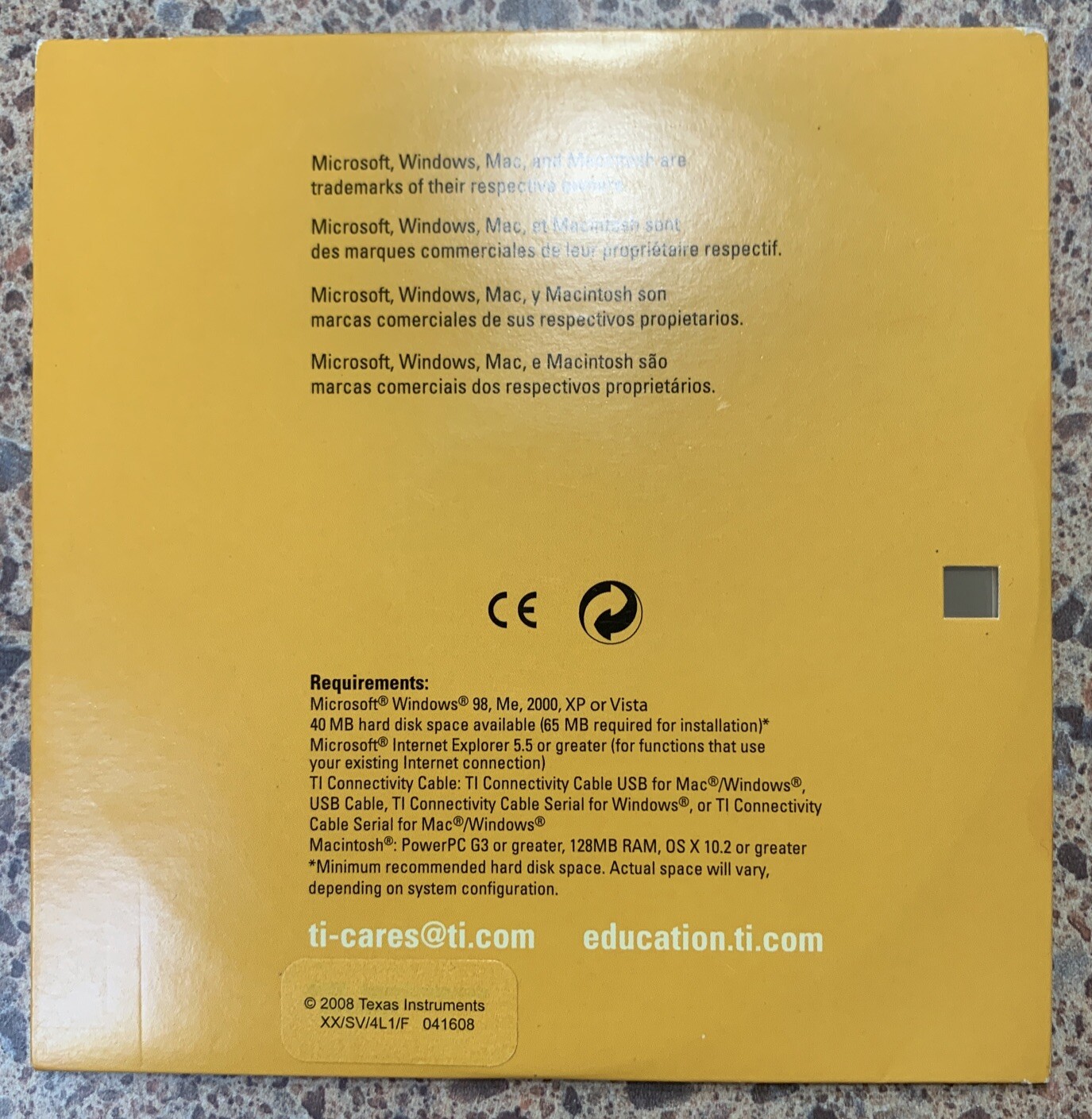 Texas Instruments TI Graphing Product CD v1.4 PC CD-ROM