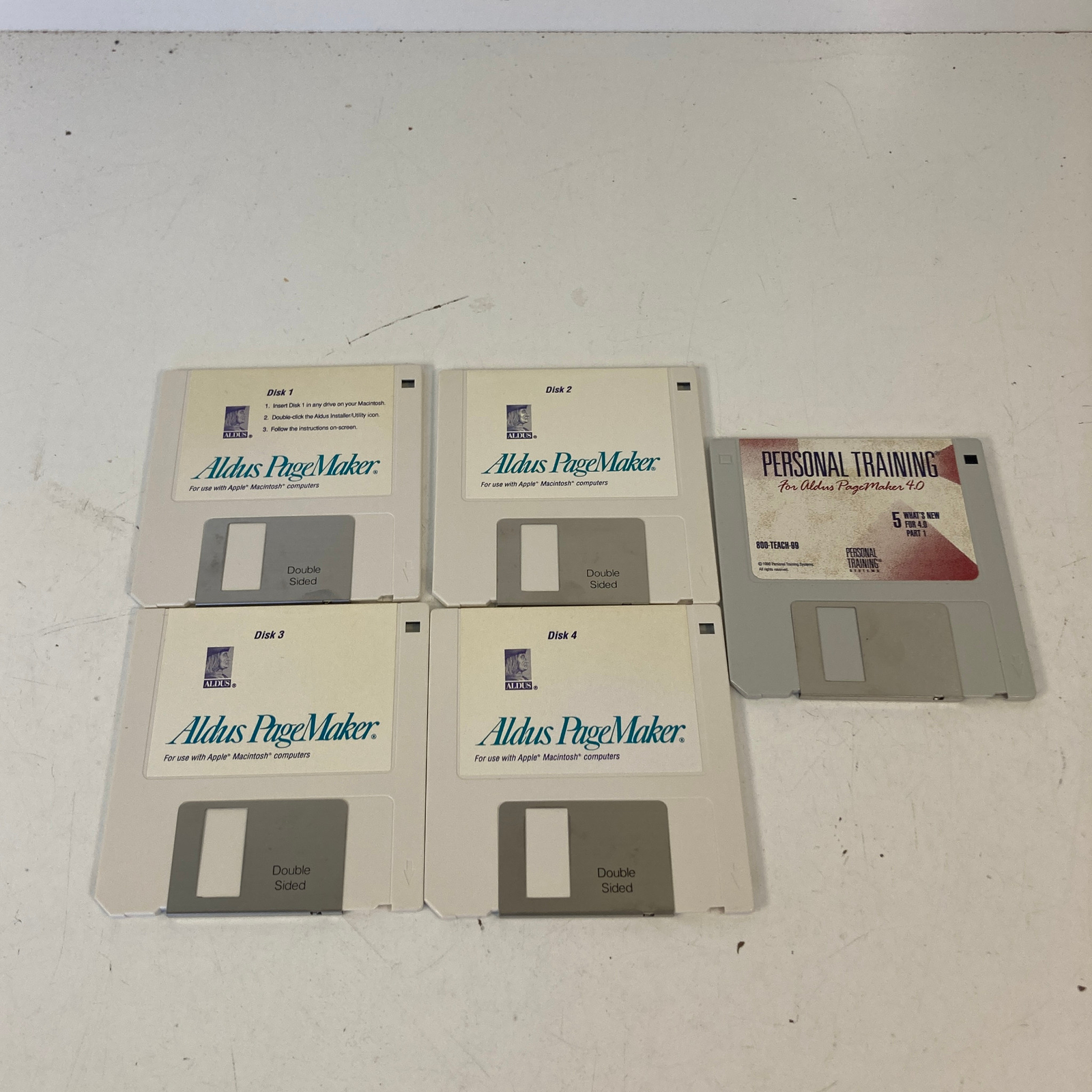 Aldus PageMaker Version 4.00 For Apple Macintosh 3.5″ Floppies 1990